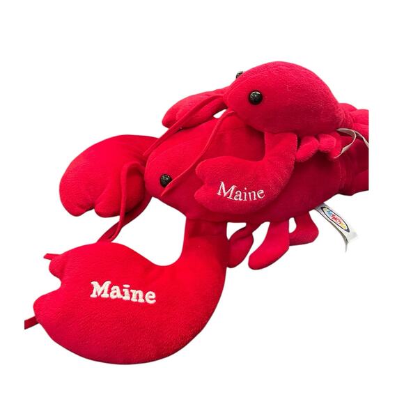 Mary Meyer Lobster Plush Maine Stuffed Animal Crustacean Souvenir 14" Lot of 2 - Picture 3 of 12